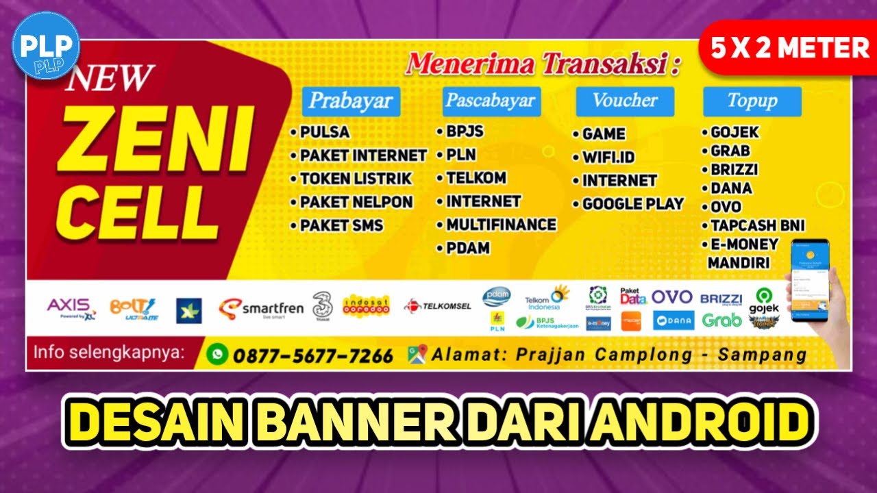 Detail Desain Banner Konter Nomer 12