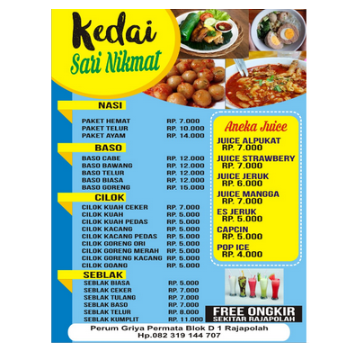 Detail Desain Banner Menu Makanan Nomer 49