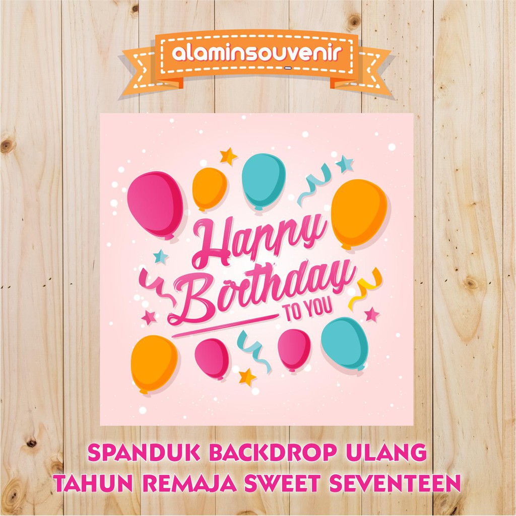 Detail Desain Banner Sweet Seventeen Nomer 19