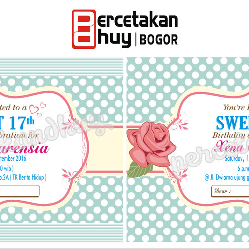 Detail Desain Banner Sweet Seventeen Nomer 40