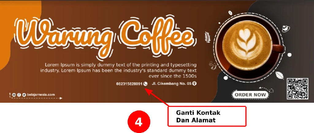 Detail Desain Banner Warung Kopi Cdr Nomer 7