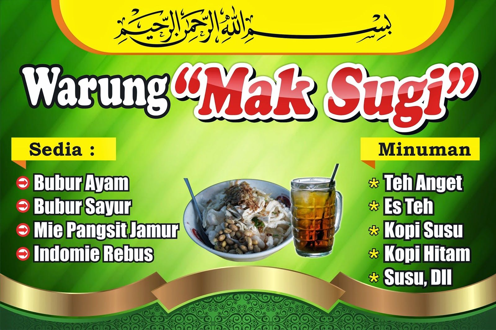 Detail Desain Banner Warung Makan Cdr Nomer 15