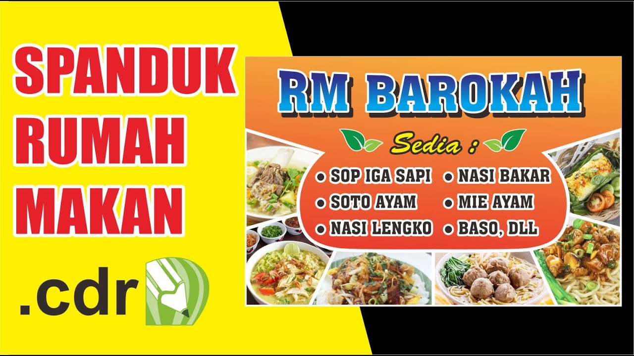 Detail Desain Banner Warung Makan Cdr Nomer 21