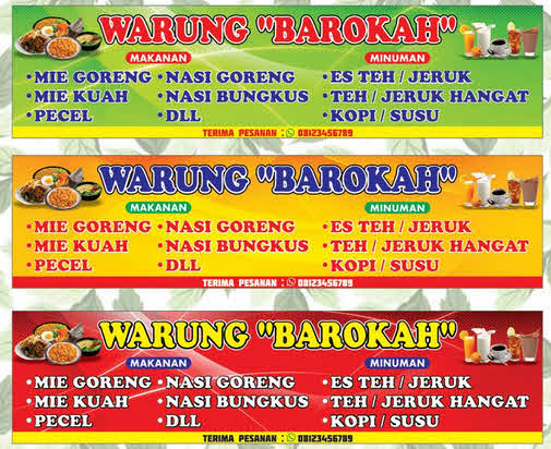 Detail Desain Banner Warung Makan Cdr Nomer 27