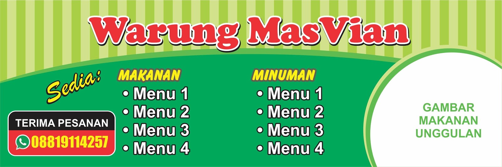 Detail Desain Banner Warung Makan Cdr Nomer 29