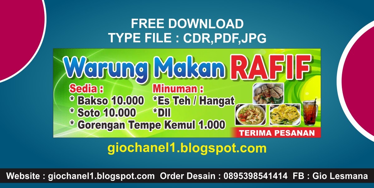 Detail Desain Banner Warung Makan Cdr Nomer 50