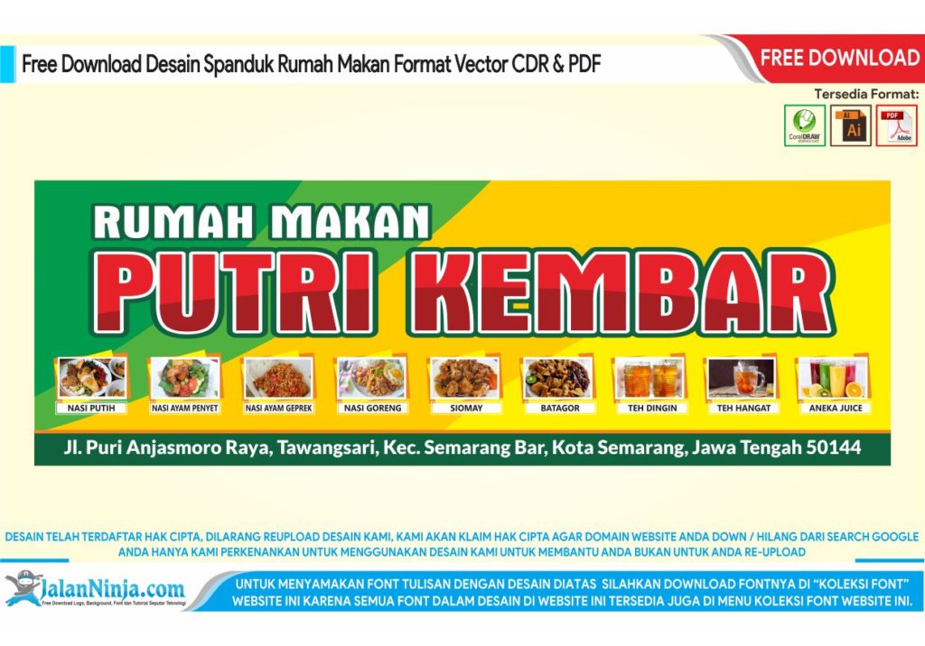 Detail Desain Banner Warung Makan Cdr Nomer 8