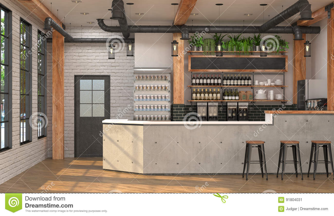 Detail Desain Bar Cafe Minimalis Nomer 35