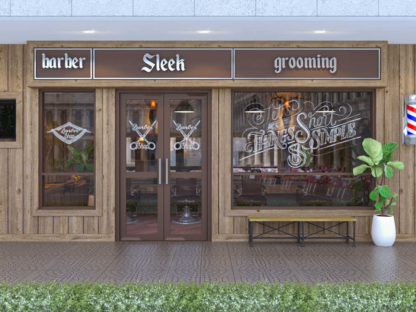 Detail Desain Barbershop Keren Nomer 19