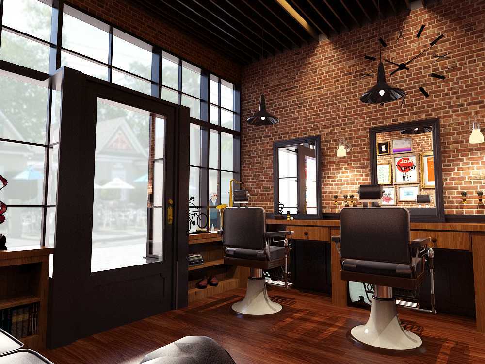 Detail Desain Barbershop Klasik Nomer 18