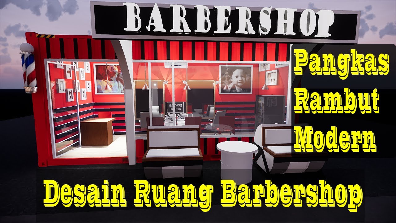 Detail Desain Barbershop Sederhana Nomer 15