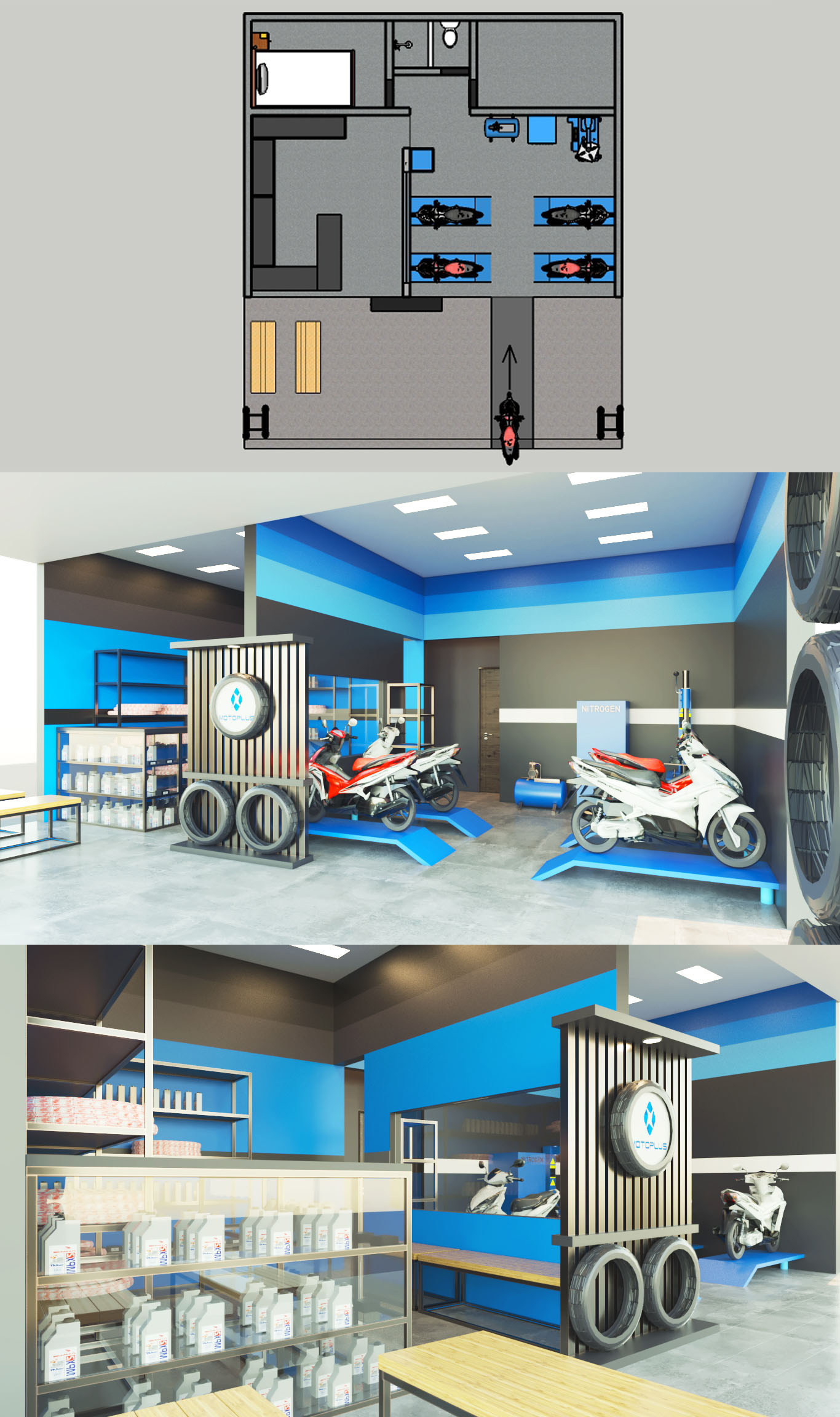 Detail Desain Bengkel Motor Nomer 4