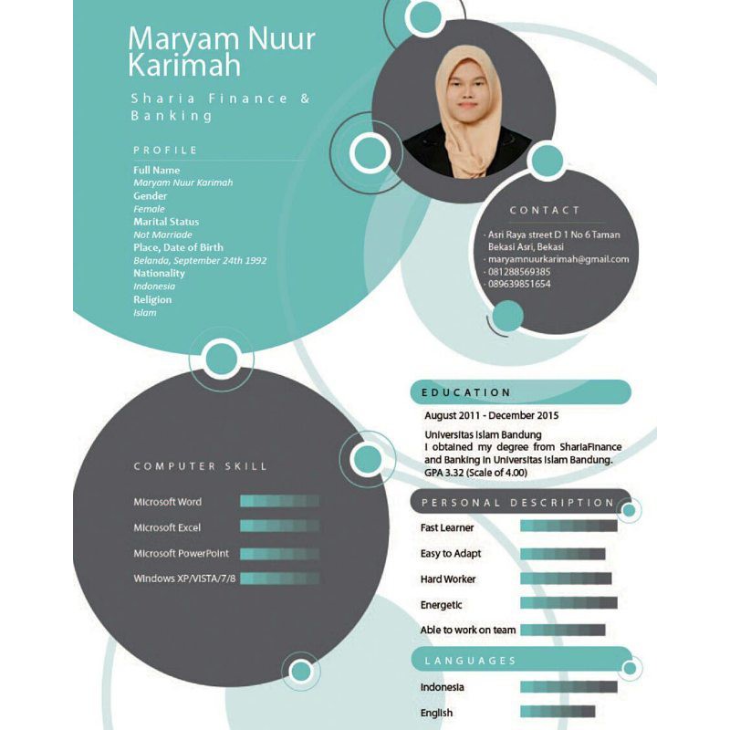 Detail Desain Biodata Nomer 4