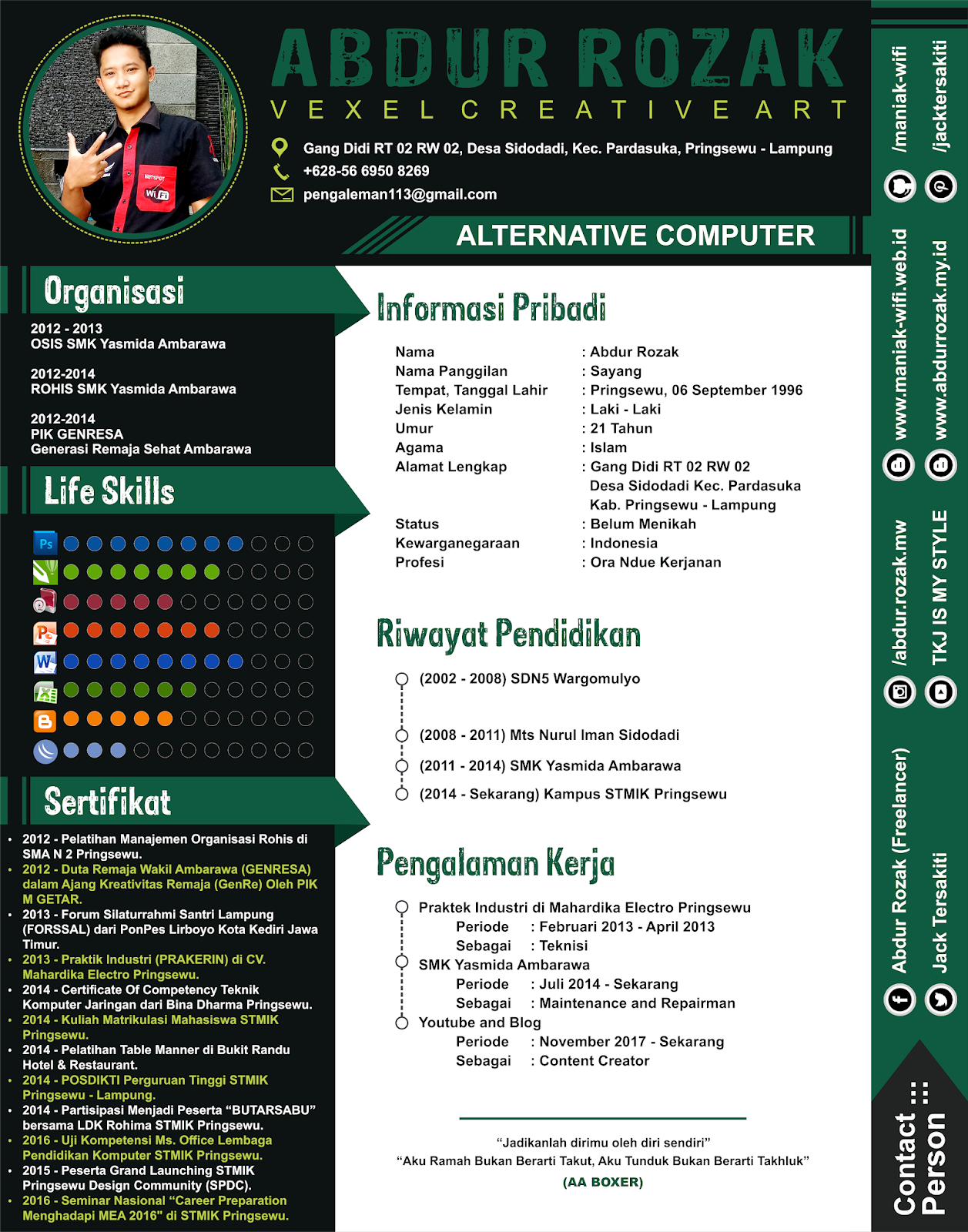 Detail Desain Biodata Nomer 35