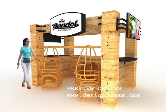 Detail Desain Booth Kayu Nomer 28