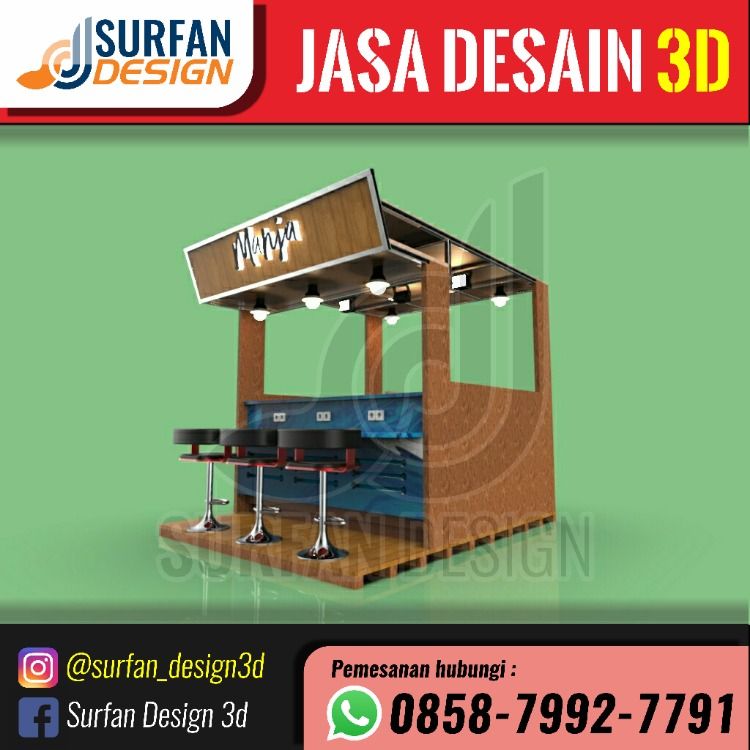 Detail Desain Booth Minuman Kekinian Nomer 20