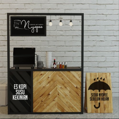 Detail Desain Booth Minuman Kekinian Nomer 10