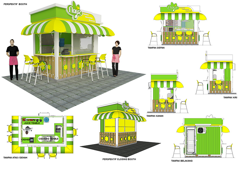 Detail Desain Booth Semi Container Nomer 24