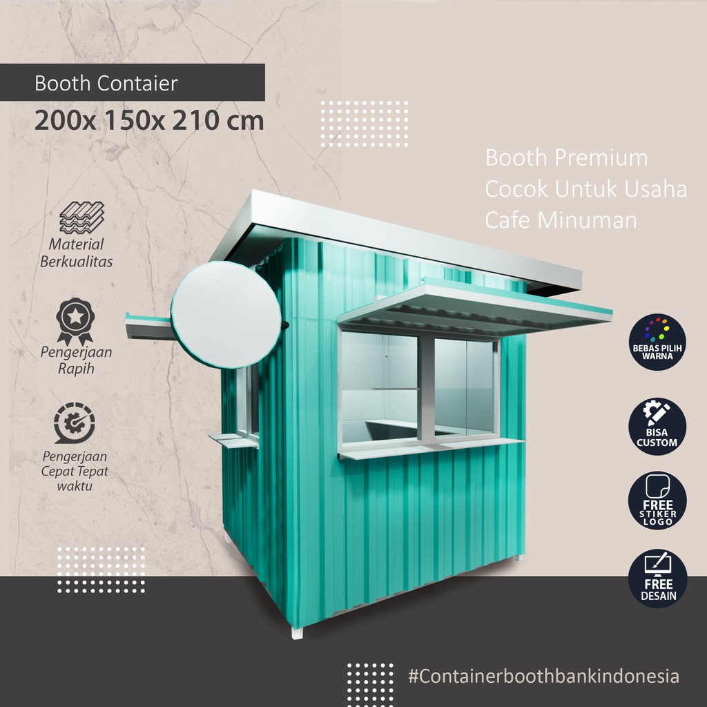 Detail Desain Booth Semi Container Nomer 33