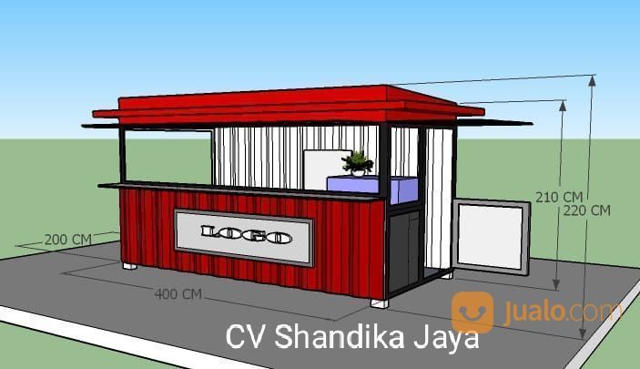 Detail Desain Booth Semi Container Nomer 5