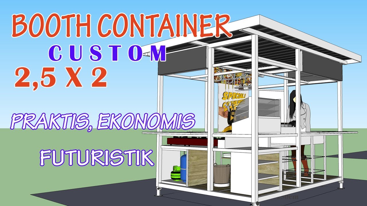 Detail Desain Booth Semi Container Nomer 6