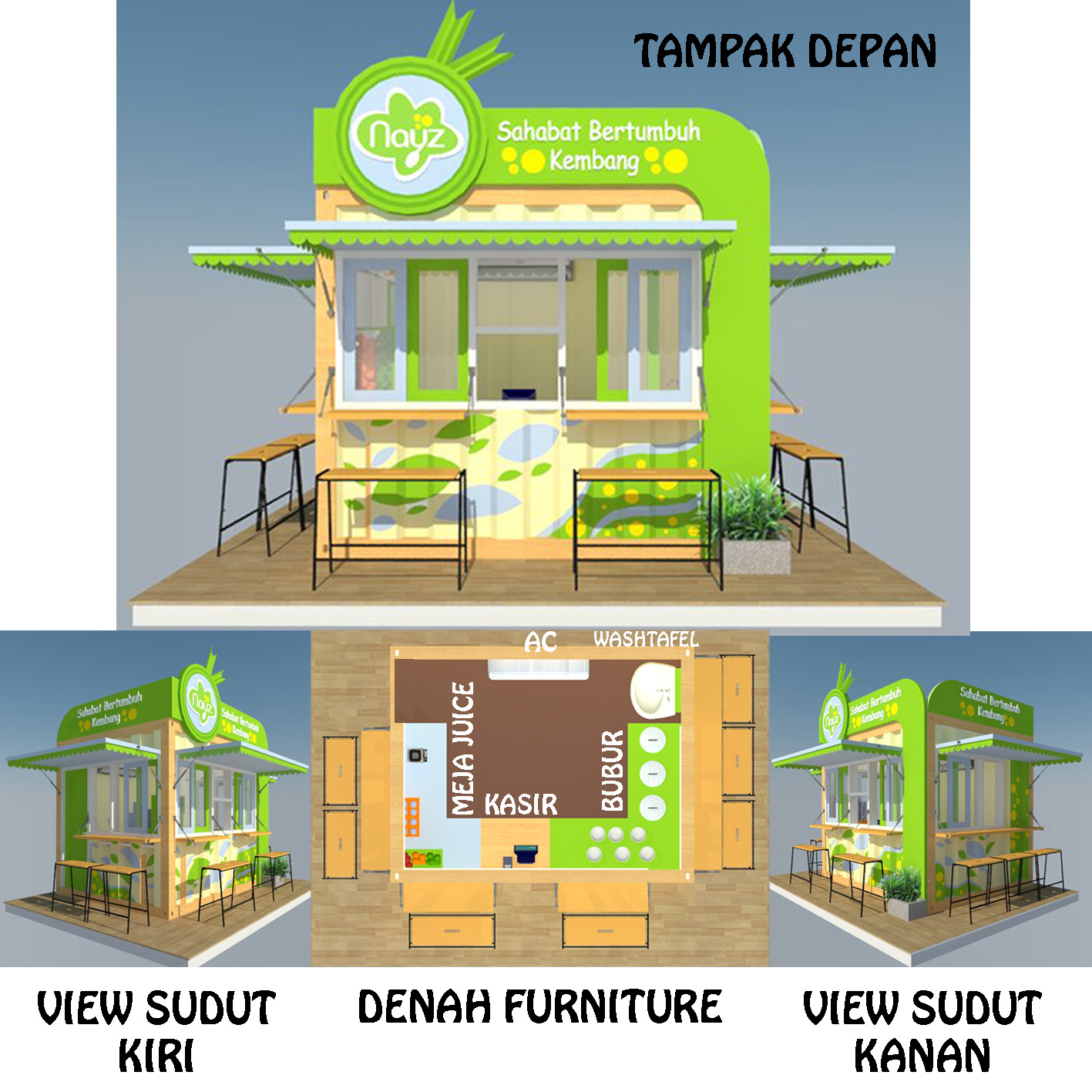 Detail Desain Booth Semi Container Nomer 51