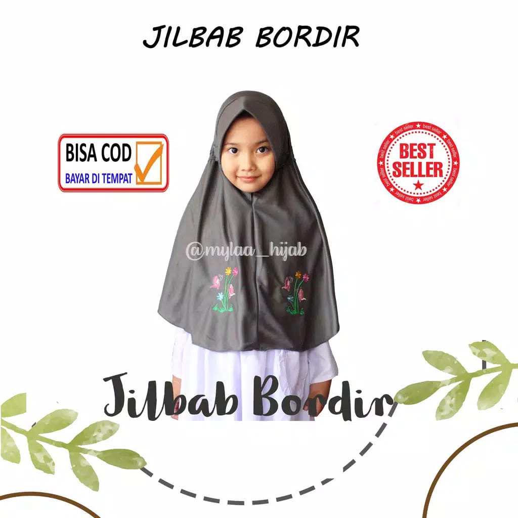 Detail Desain Bordir Jilbab Nomer 58