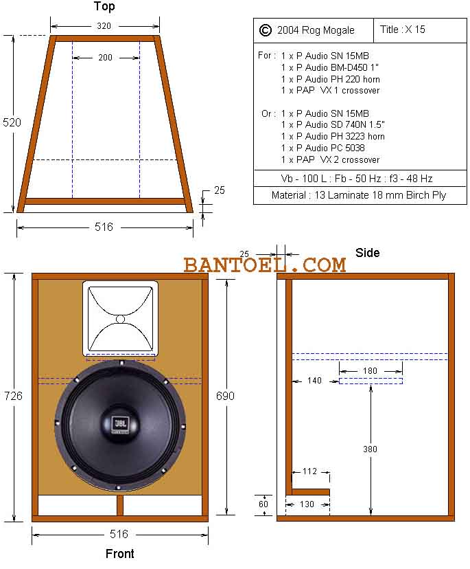 Detail Desain Box Speaker Middle Nomer 7