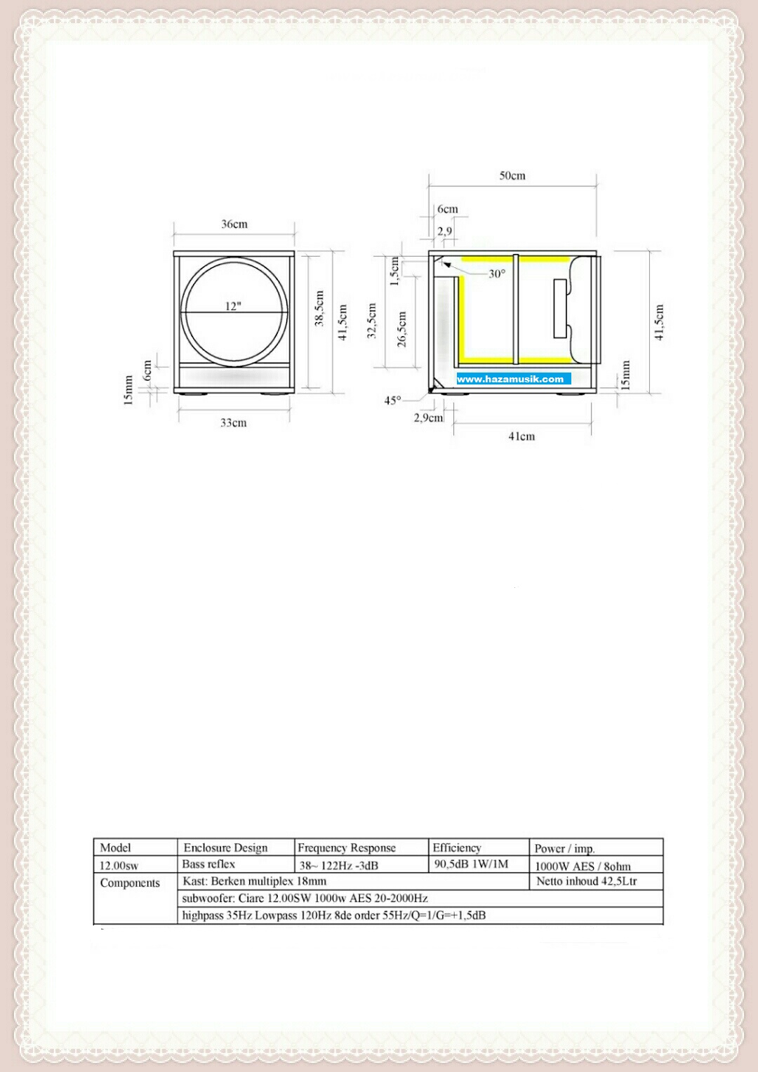 Detail Desain Box Subwoofer 12 Inch Nomer 21