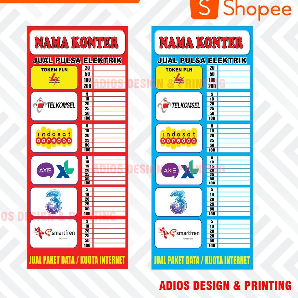 Detail Desain Brosur Pulsa All Operator Nomer 37