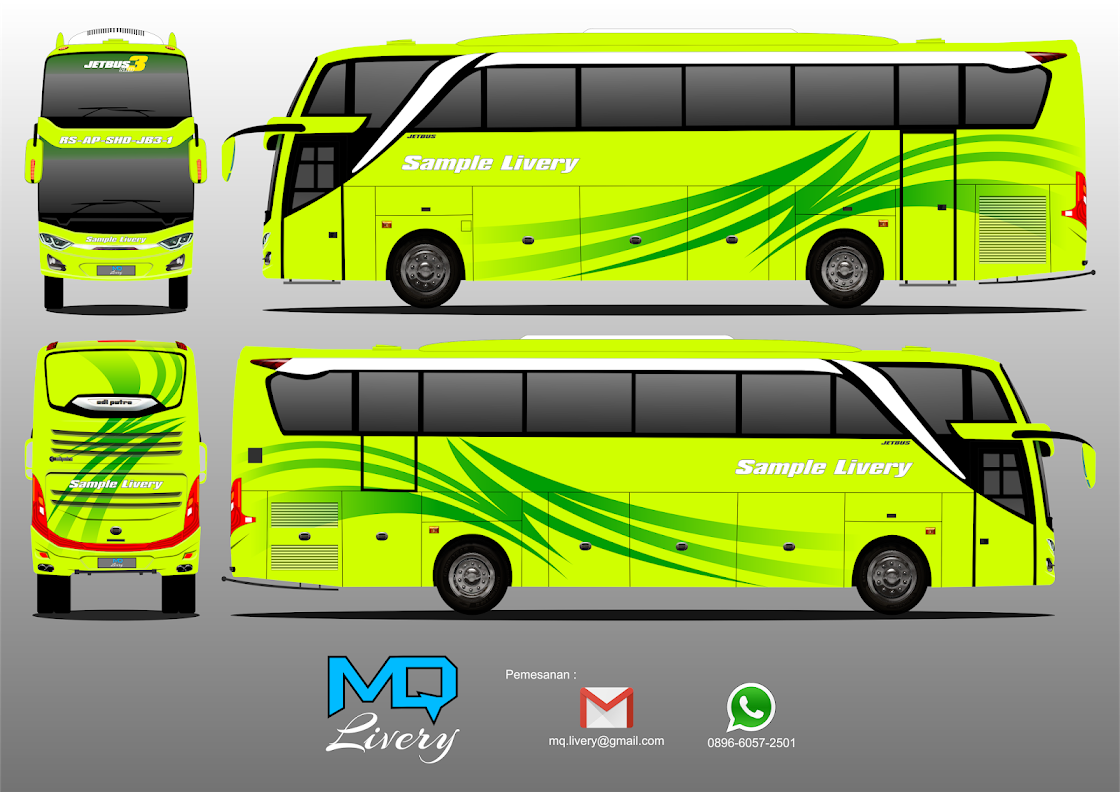 Detail Desain Bus Adiputro Nomer 44