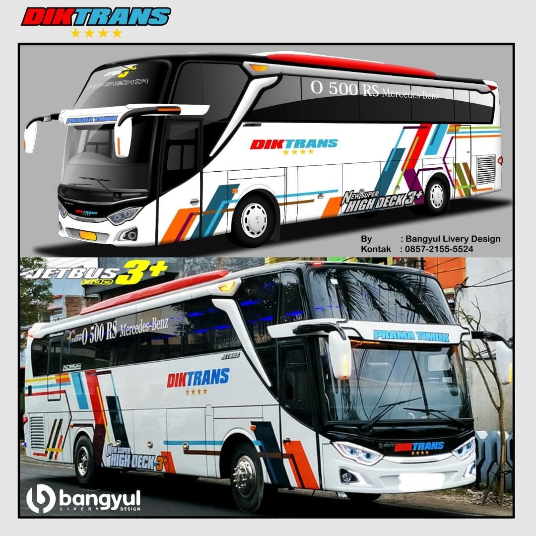 Detail Desain Bus Adiputro Nomer 45