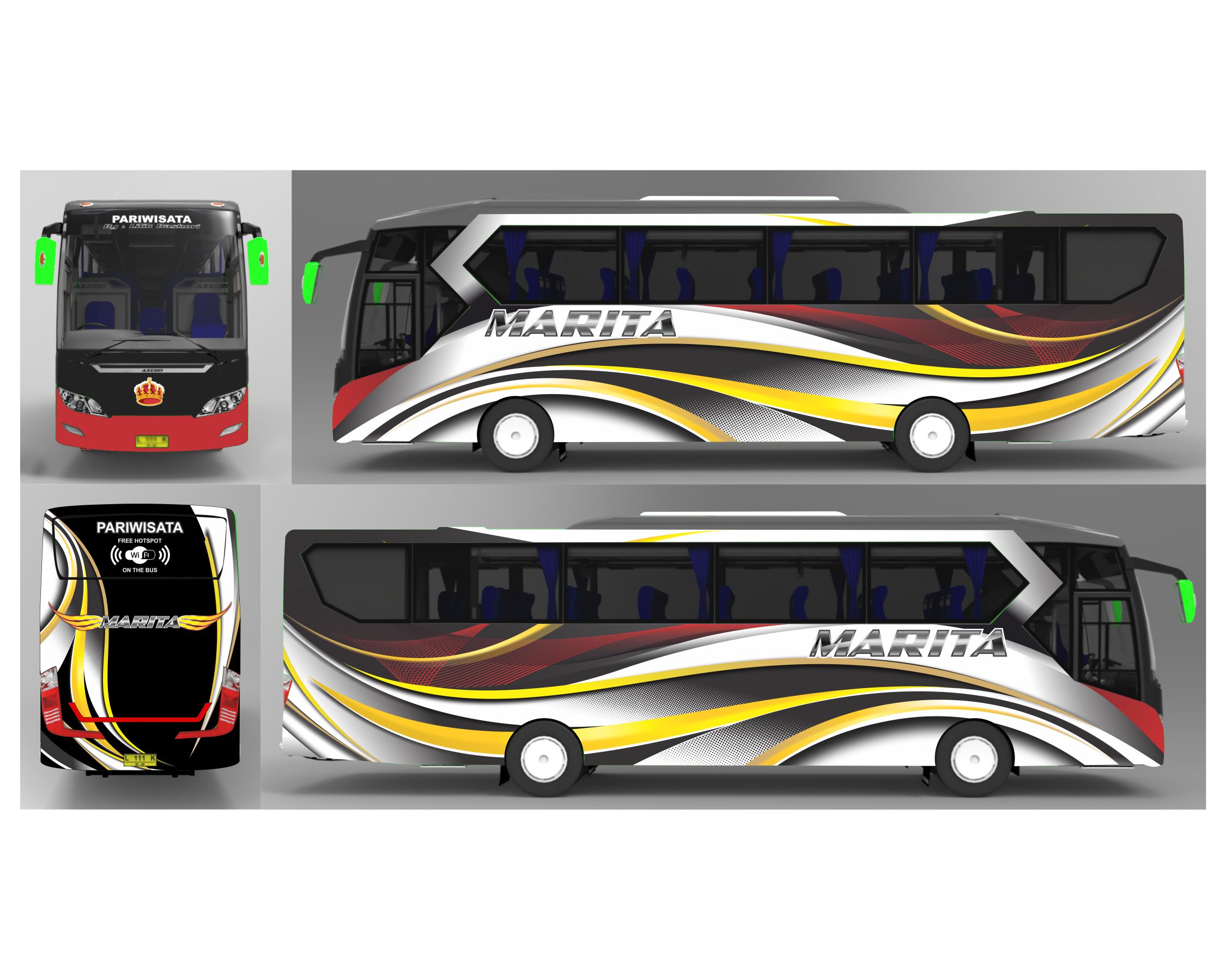 Detail Desain Bus Pariwisata Nomer 4