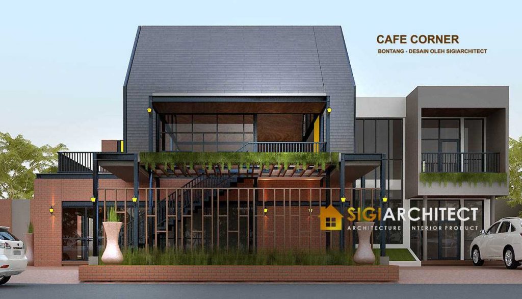 Detail Desain Cafe 2 Lantai Nomer 15