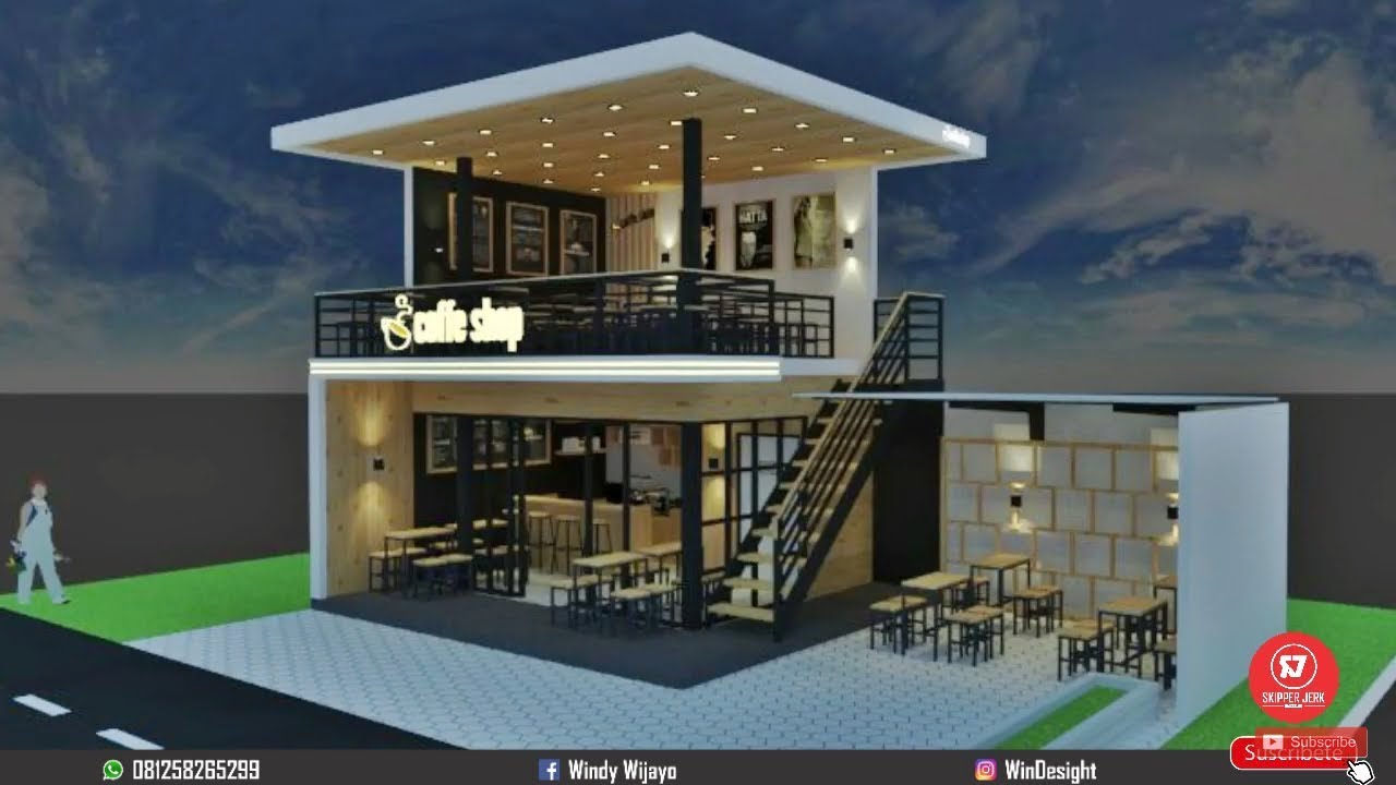 Detail Desain Cafe 2 Lantai Nomer 8