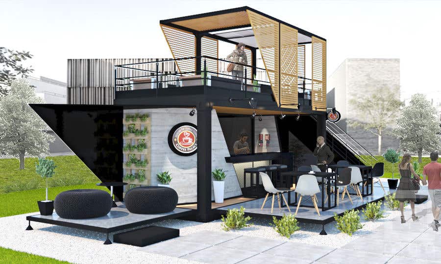 Detail Desain Cafe Container Nomer 12