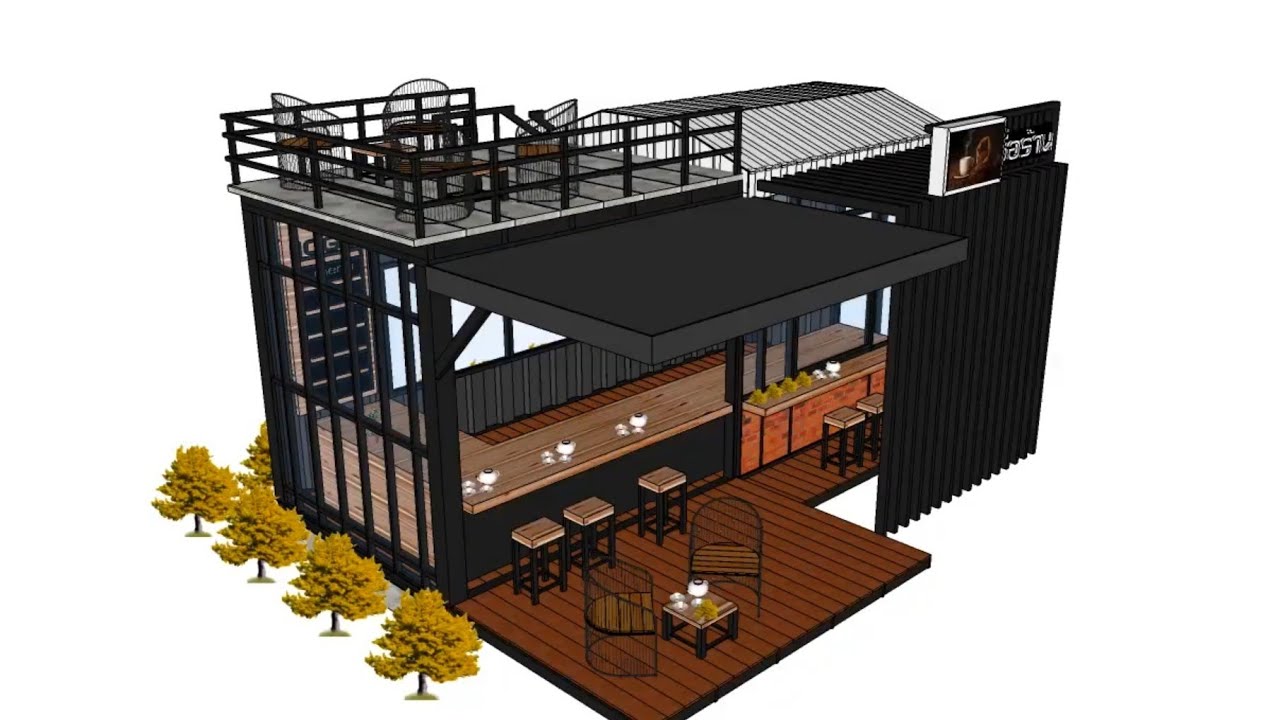 Detail Desain Cafe Container Nomer 13