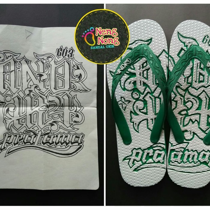 Detail Gambar Ukiran Sandal Nomer 22