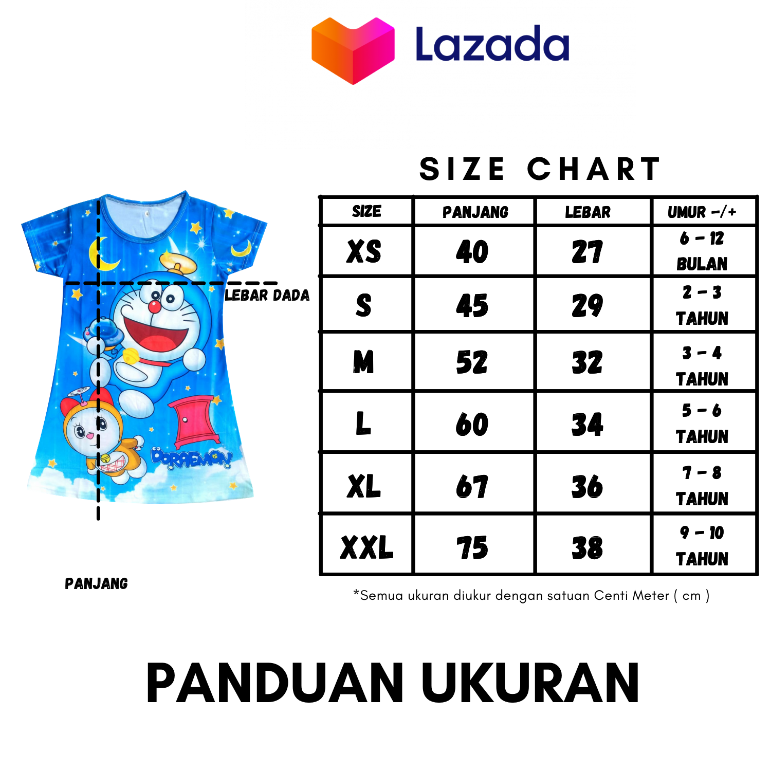 Detail Gambar Ukuran Baju Nomer 37