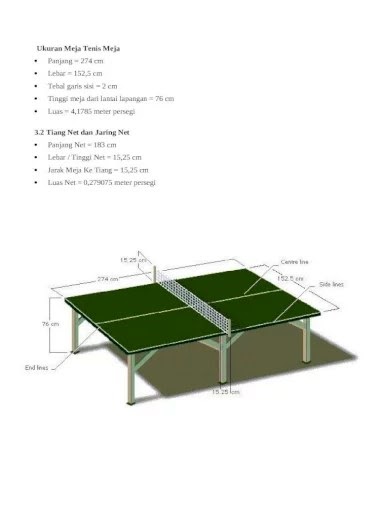 Detail Gambar Ukuran Tenis Meja Nomer 30