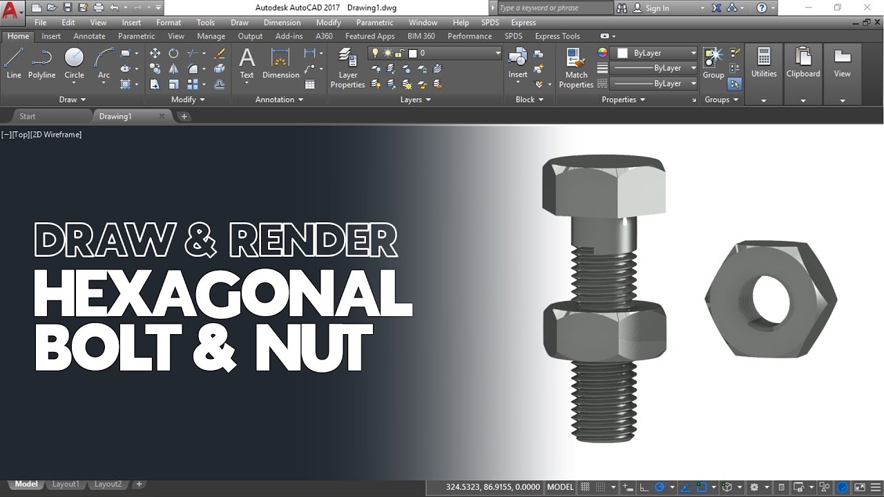 Detail Gambar Ulir Pada Autocad Nomer 40