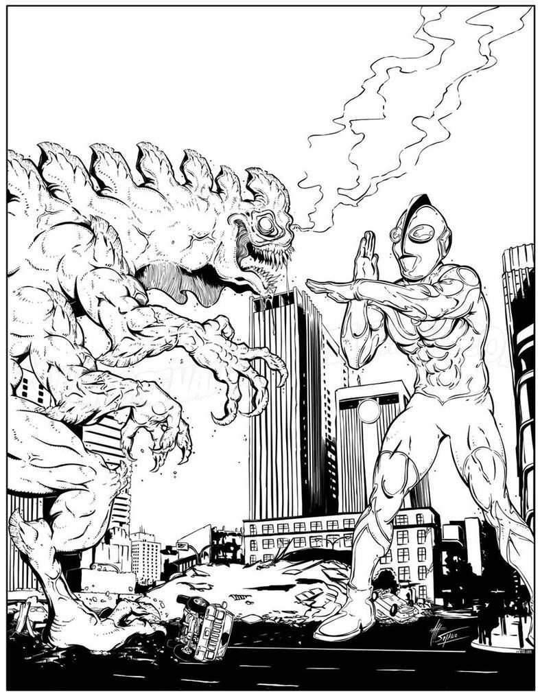 Detail Gambar Ultramen Mewarnai Nomer 33