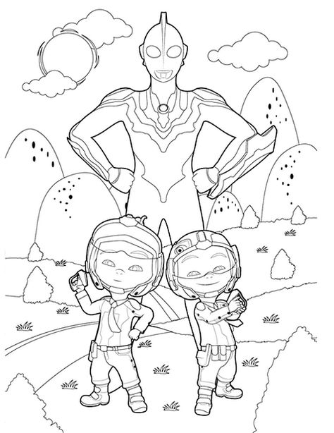 Detail Gambar Ultramen Mewarnai Nomer 45