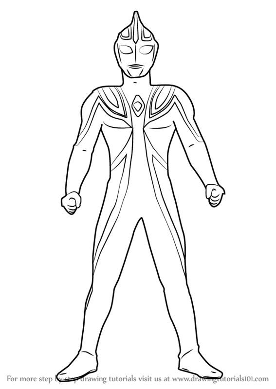 Detail Gambar Ultramen Untuk Mewarnai Nomer 3