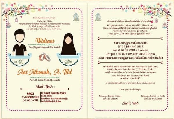 Detail Gambar Undangan Pernikahan Muslim Nomer 33