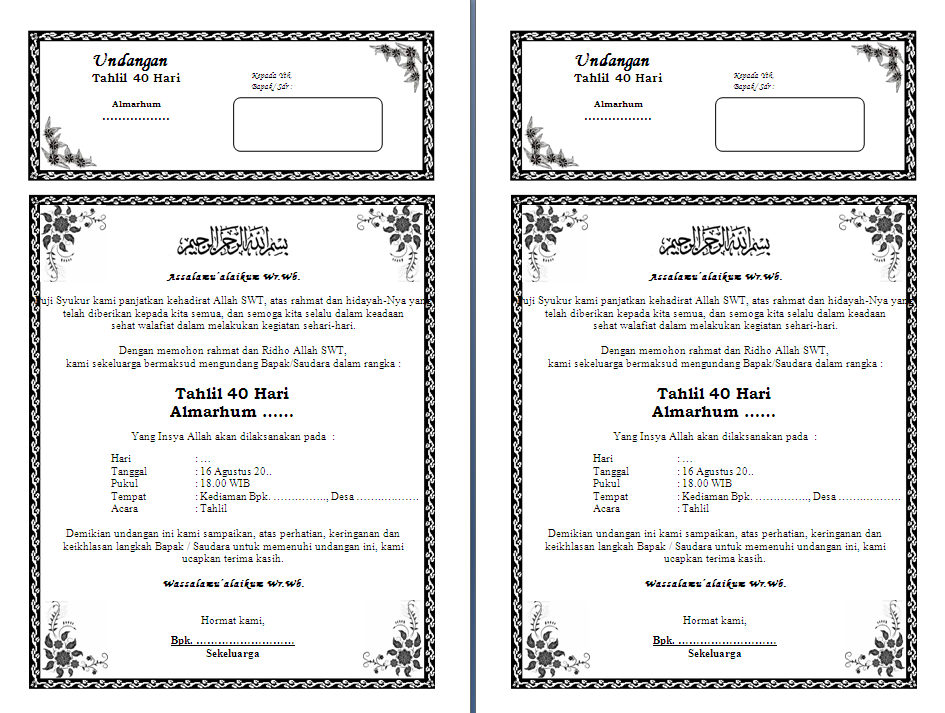 Detail Gambar Undangan Tahlil Nomer 22