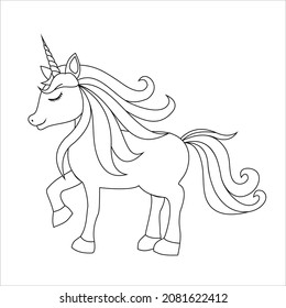 Detail Gambar Unicorn Yang Belum Diwarnai Nomer 8