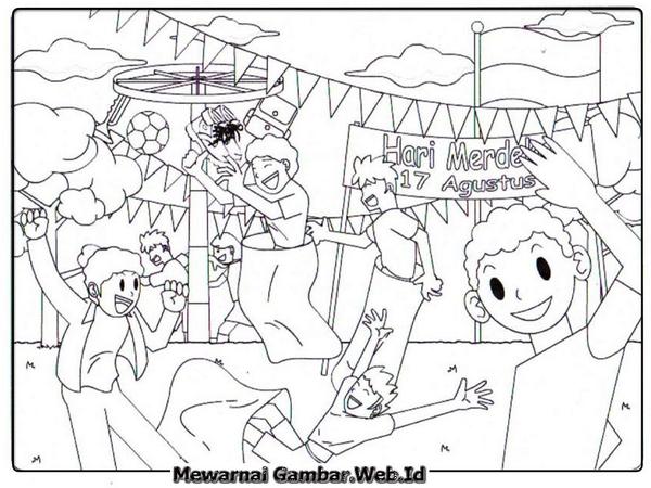 Detail Gambar Untuk Mewarnai 17 Agustus Nomer 25