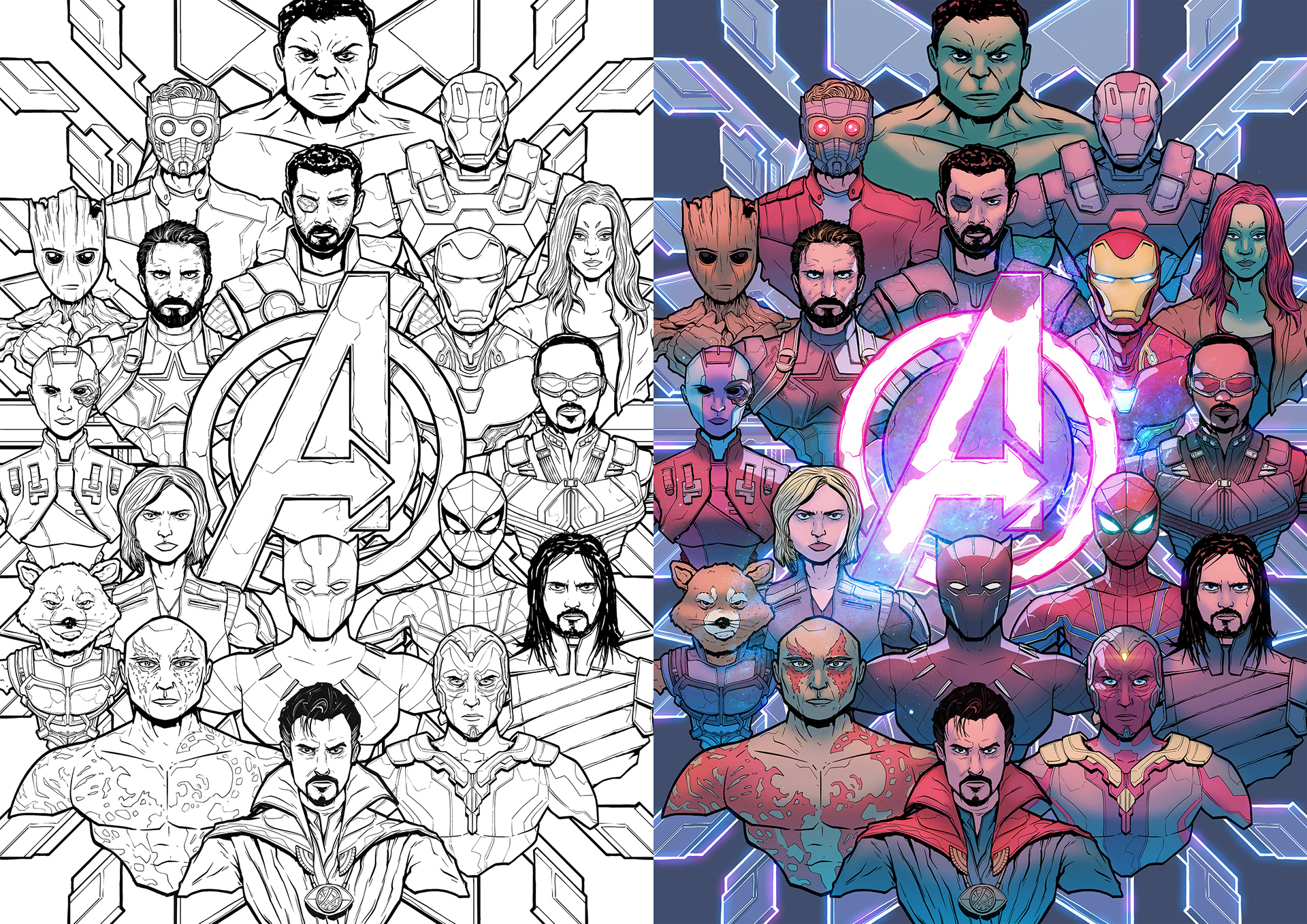 Detail Gambar Untuk Mewarnai Avengers Nomer 18