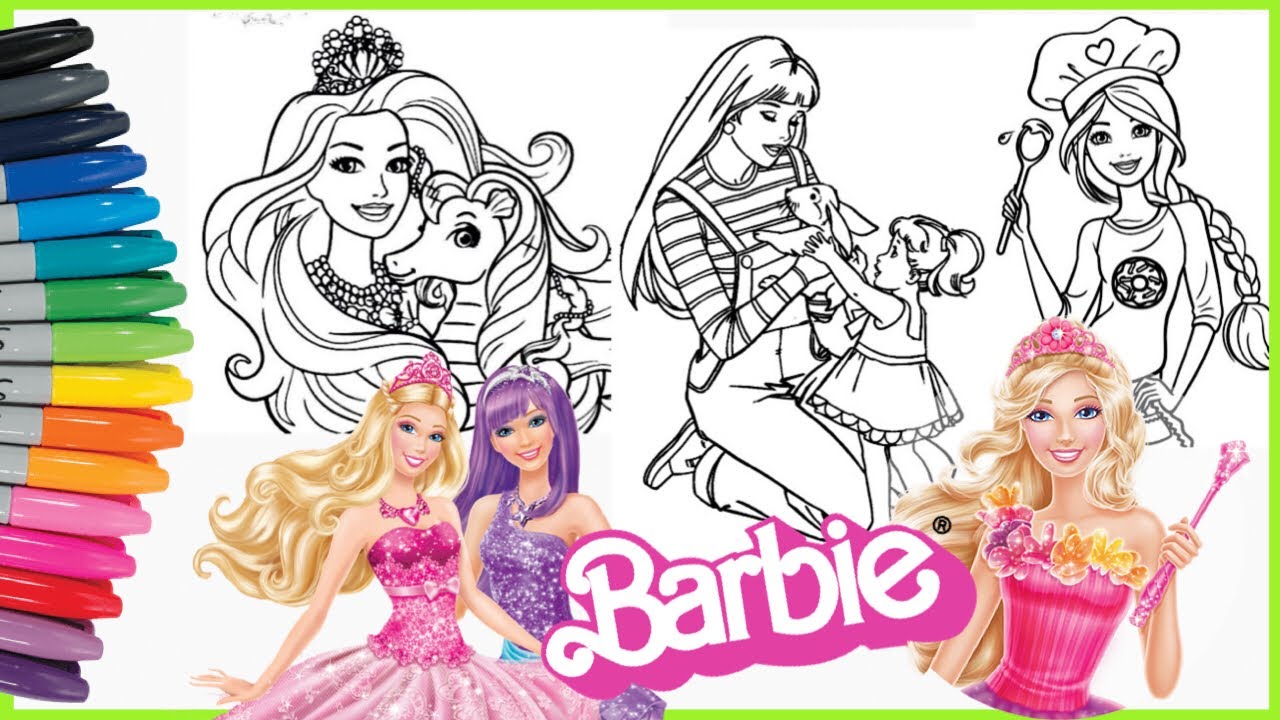 Detail Gambar Untuk Mewarnai Barbie Nomer 33